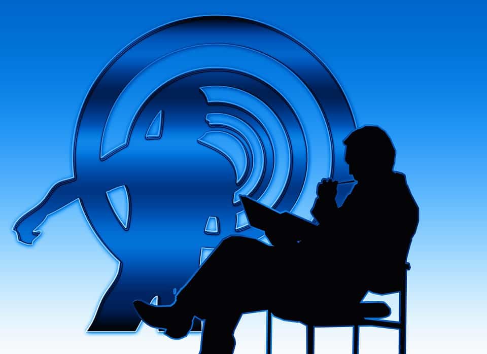 two men silhouettes