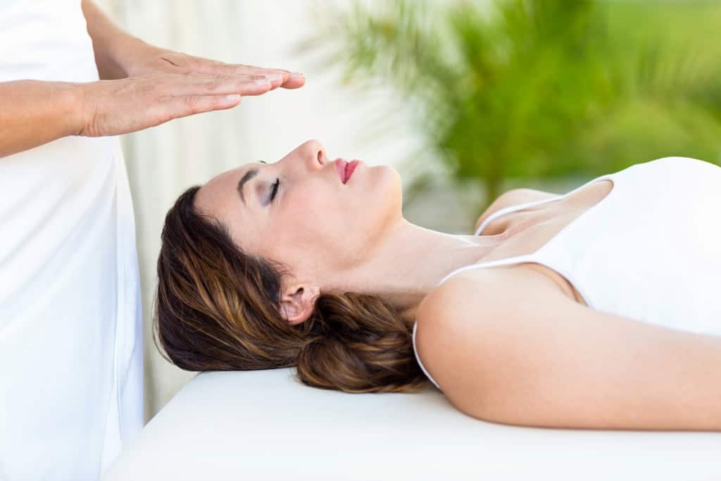 woman lying down on the therapy