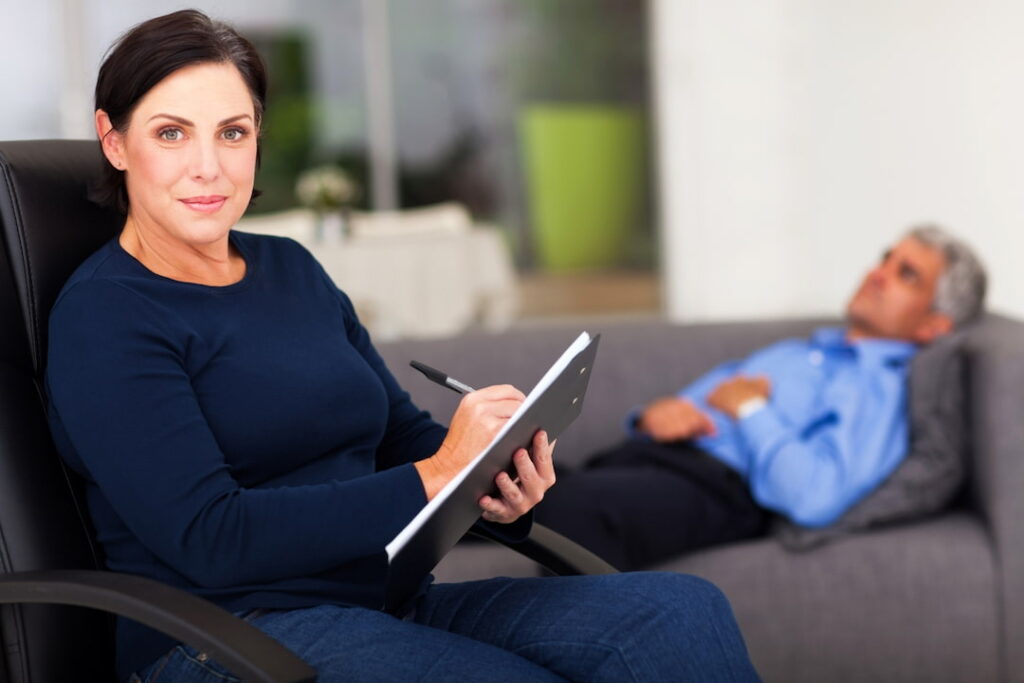 the female therapist and her patient