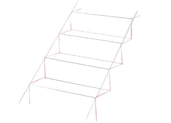 the drawing of stairs